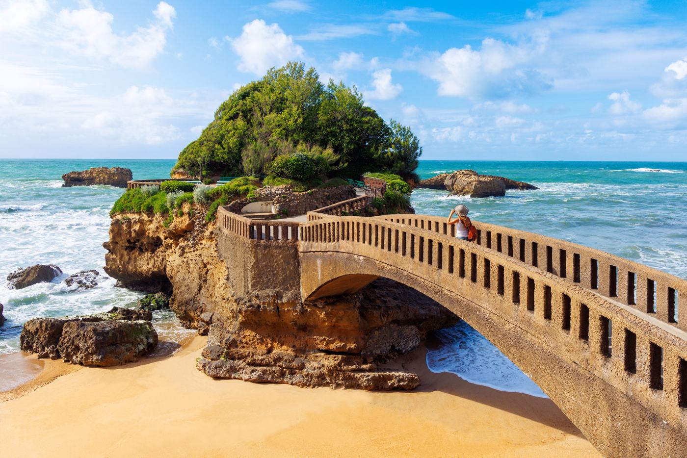 Stone bridge to a coastal island