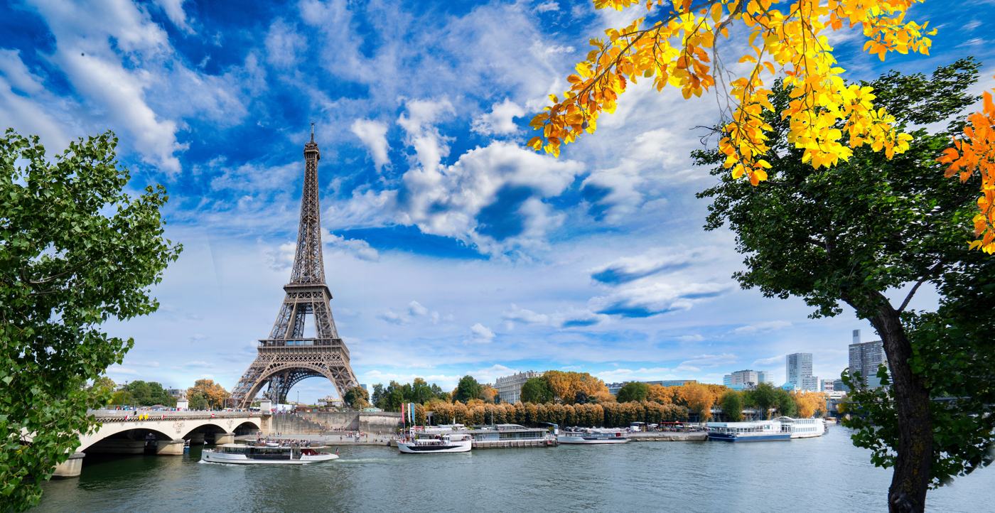 Eiffel Tower by the river