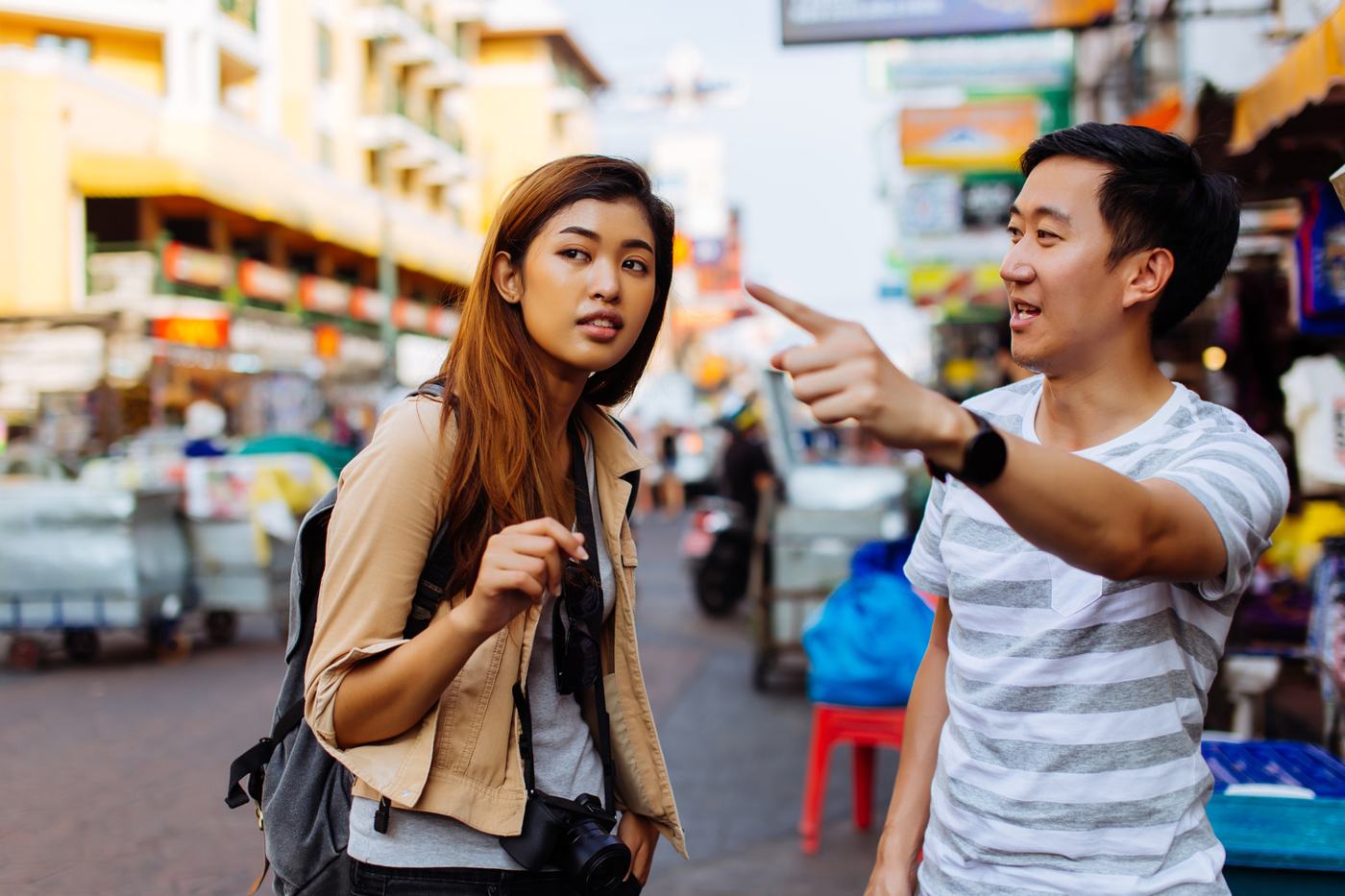 Local guide showing a traveler around the city