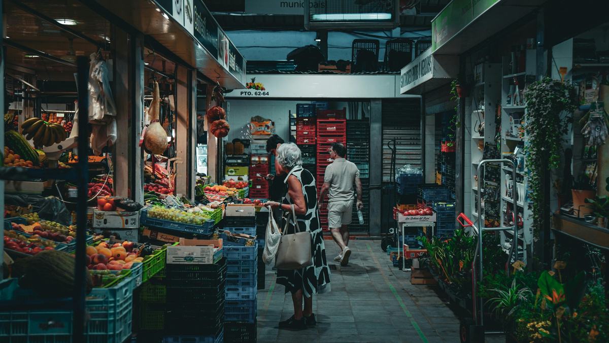 Night market lane